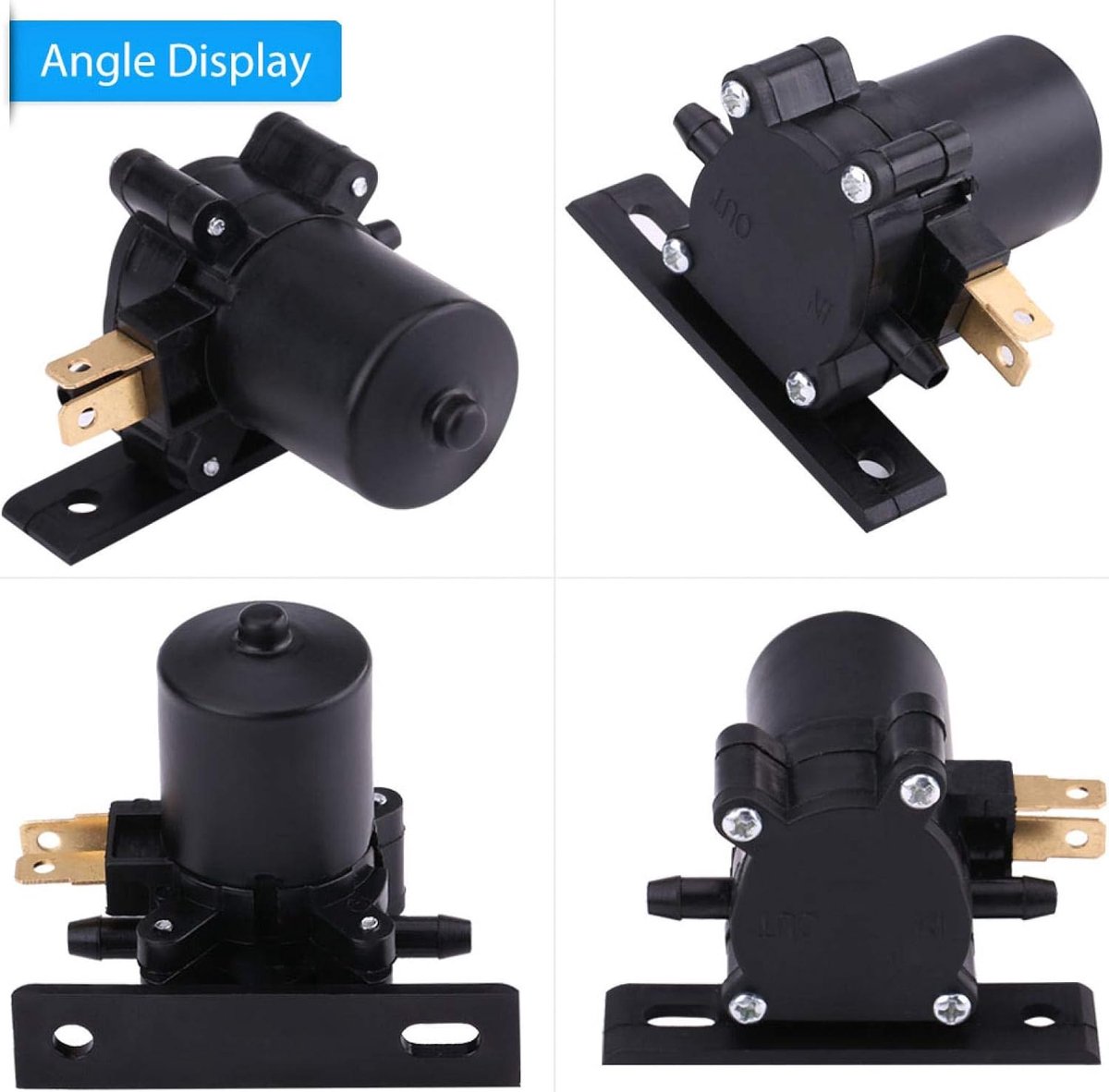 12V universele waswaterpomp, autoruitwaspomp waschwasserpumpe voor windscherm en ruitensproeier, waspomp motorvloeistof pomp voor auto, bus, vrachtwagen en bestelwagen