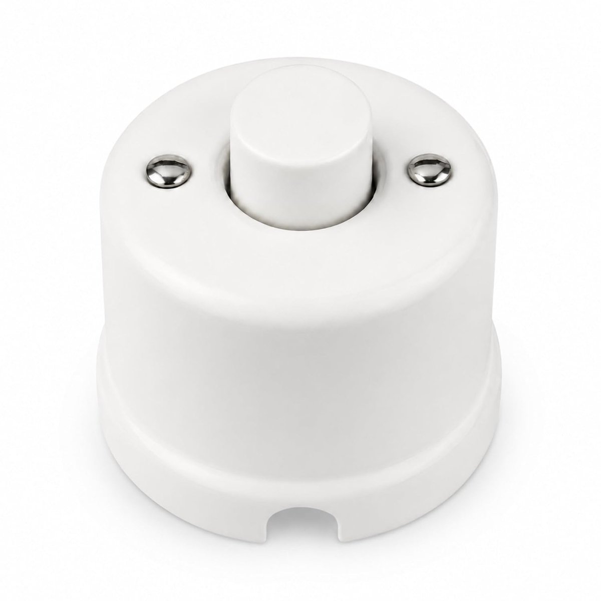 Porselein Retro LED roterende dimmer, All-in-One, serie QR1 wit