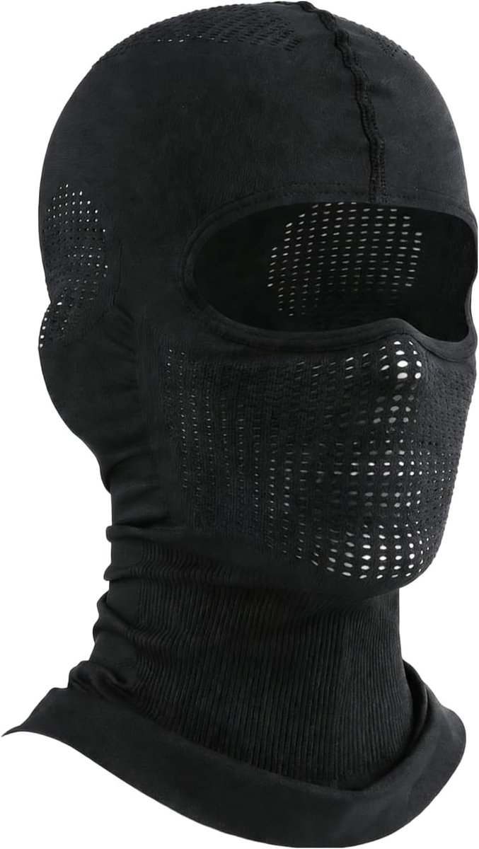 Bivakmuts voor motorfiets, fietsen, skimasker, ademend, vochtafvoerend, stormmasker voor heren en dames, 4 draagvarianten, uniseks, voor lente, herfst en winter
