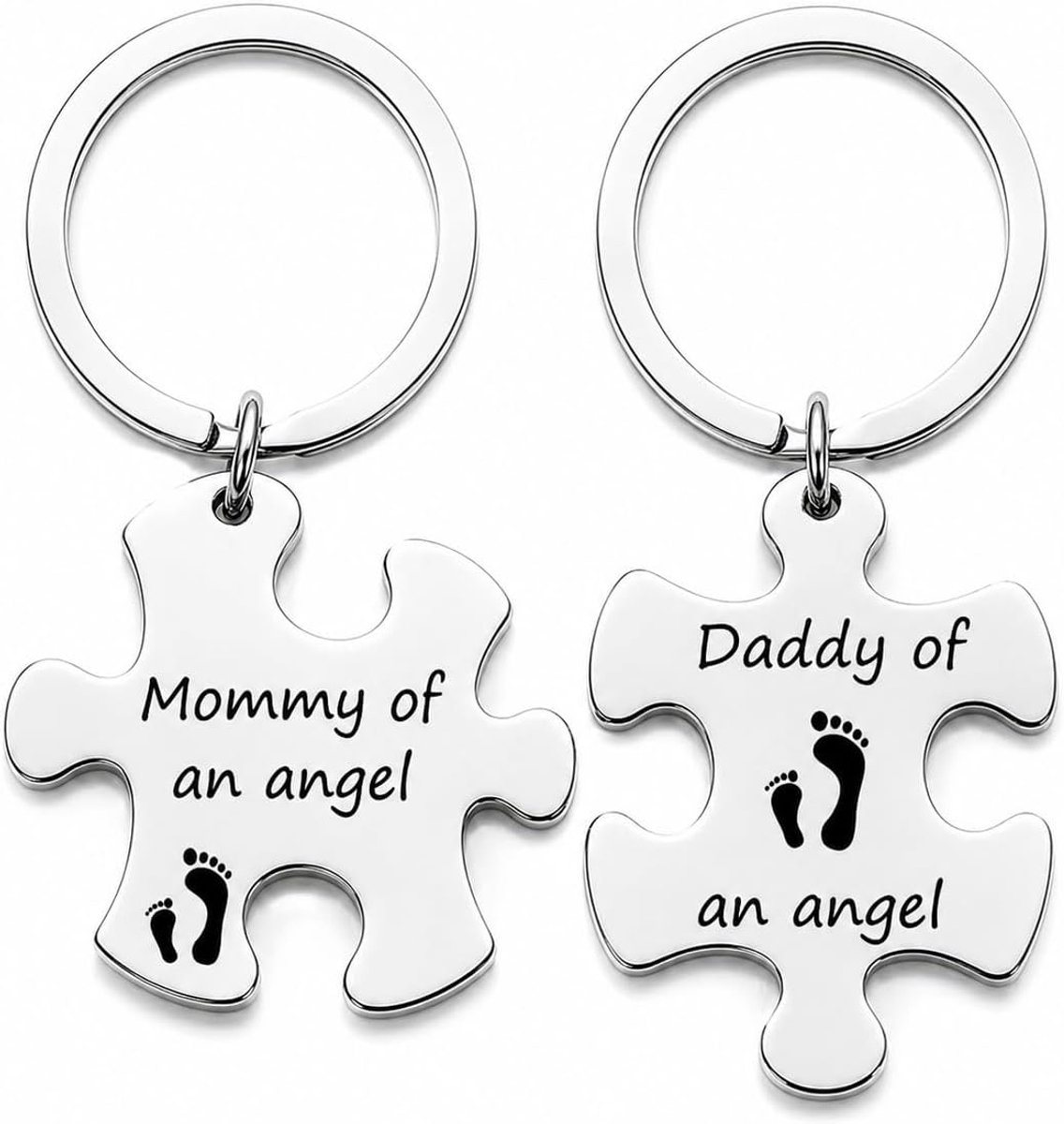 Herdenkingshanger, puzzeldesign, roestvrij staal, rouwcadeau voor sterkinderen, ouders
