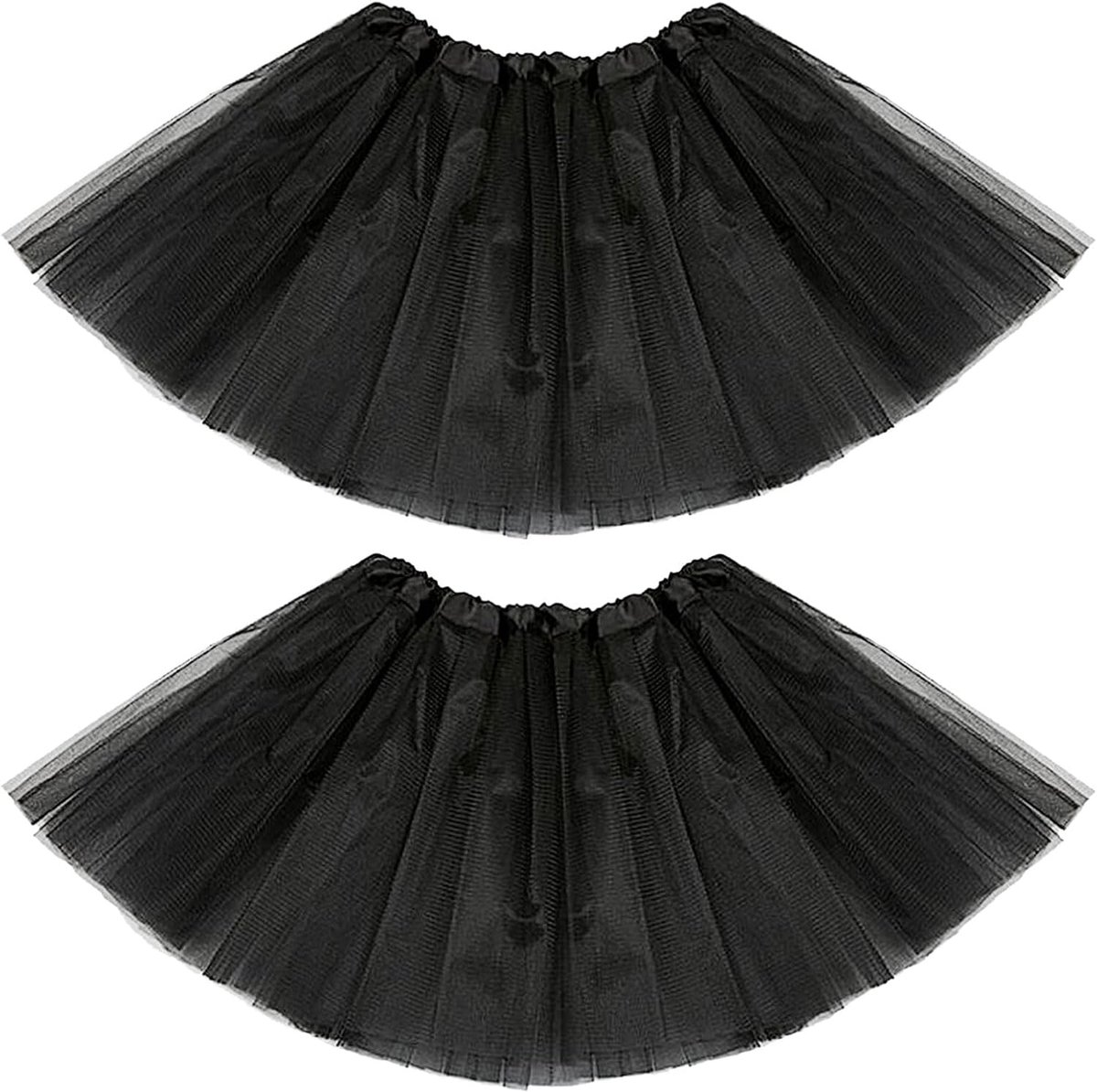 Rokken voor meisjes, gelaagde tule dansrok, kinderprinsessenjurk, gelaagde balletdanskostuums, tule kostuums, zwarte tutu voor Halloween, verjaardag, themafeest, tutu-rok voor