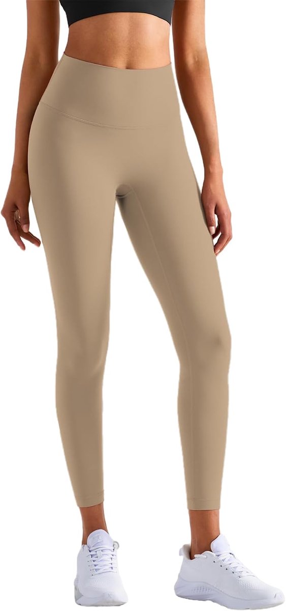 Sportlegging voor dames, hoge taille, naadloze sportbroek, lang, ondoorzichtig, yogabroek, gymlegging, zwarte buikweg, sportlegging, legging voor yoga, fitness