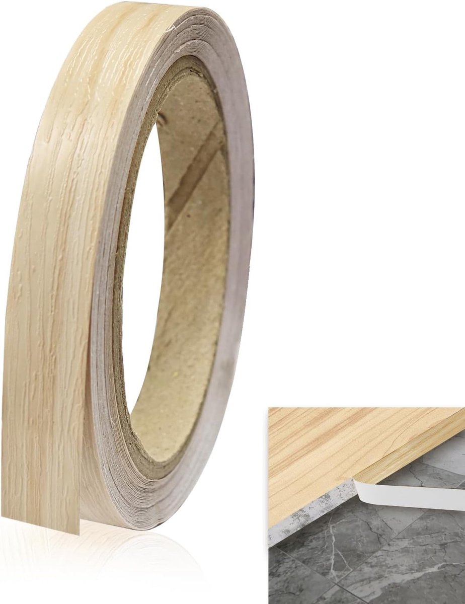 Kantband Houtlook 10m x 2cm - PVC Randafwerking voor Keukenblad, Meubels en Houtreparatie - Licht Eiken