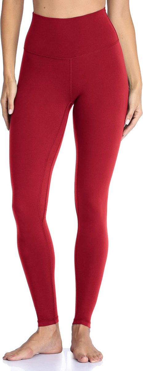 Dames Hoge Taille Workout Legging 28'' Binnenbeenlengte Yogabroek met Zakken Gym Sports