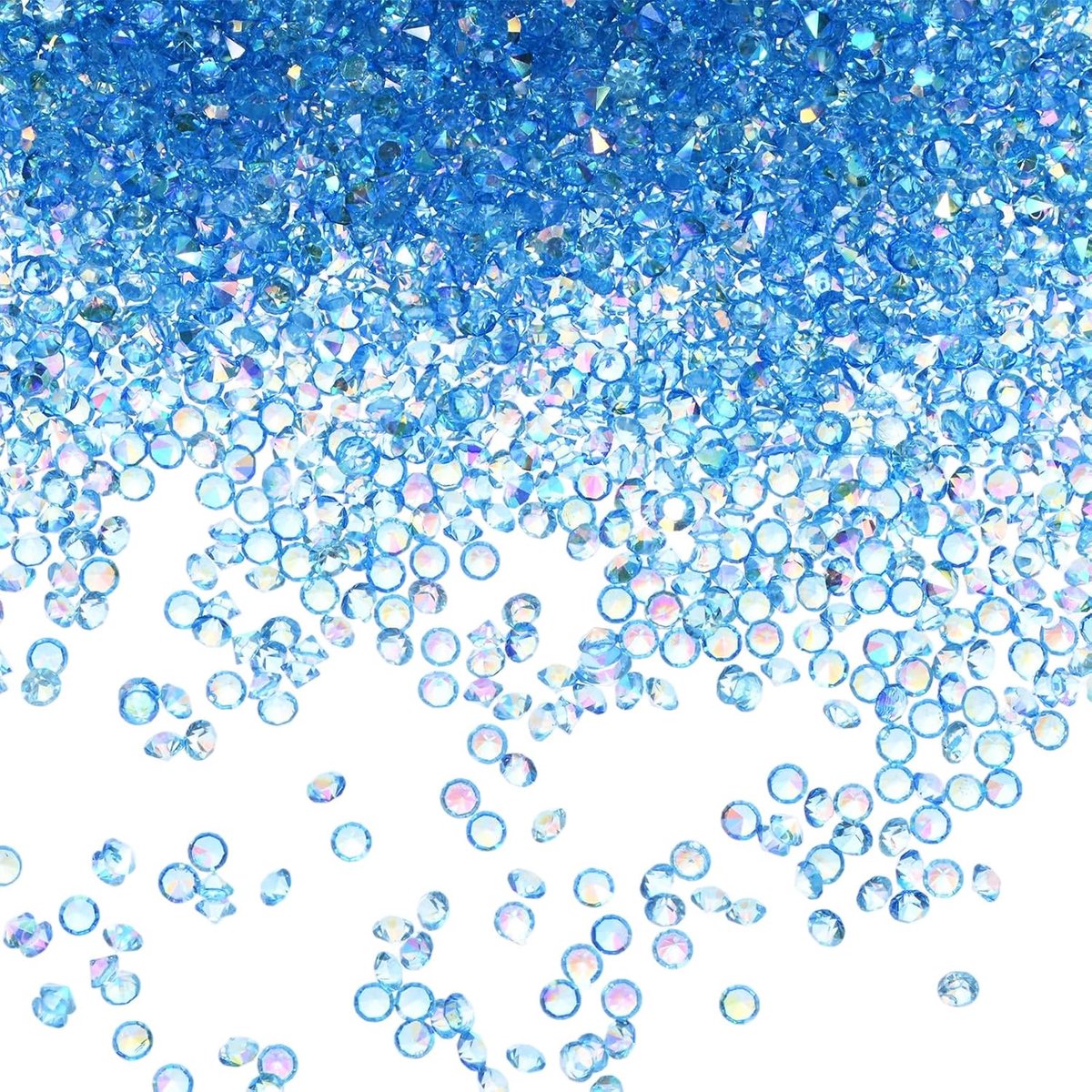 42000 stuks acryl diamanten, 0,08 inch/2 mm bruiloft tafel strooi confetti kristallen voor vaasvullers/kunstambacht, acryl diamanten edelstenen [diepblauw AB]