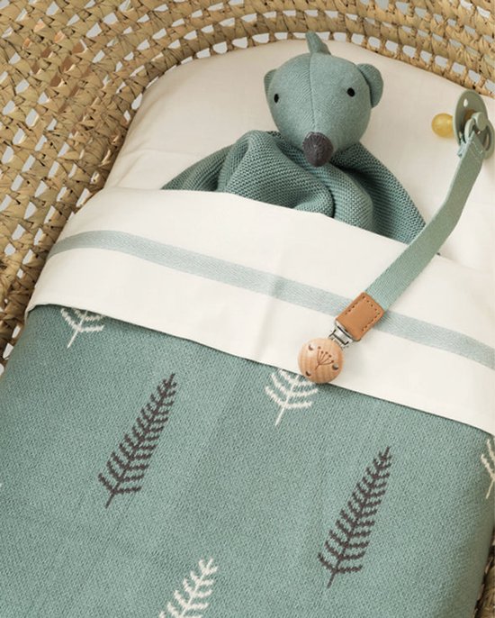 Fresk Knuffel - Knuffeldoekje - Tutpoppetje - Kraamcadeau voor Jongens en Meisjes - Baby Cadeau - Groen - Hedgehog van Fresk — afbeelding 2