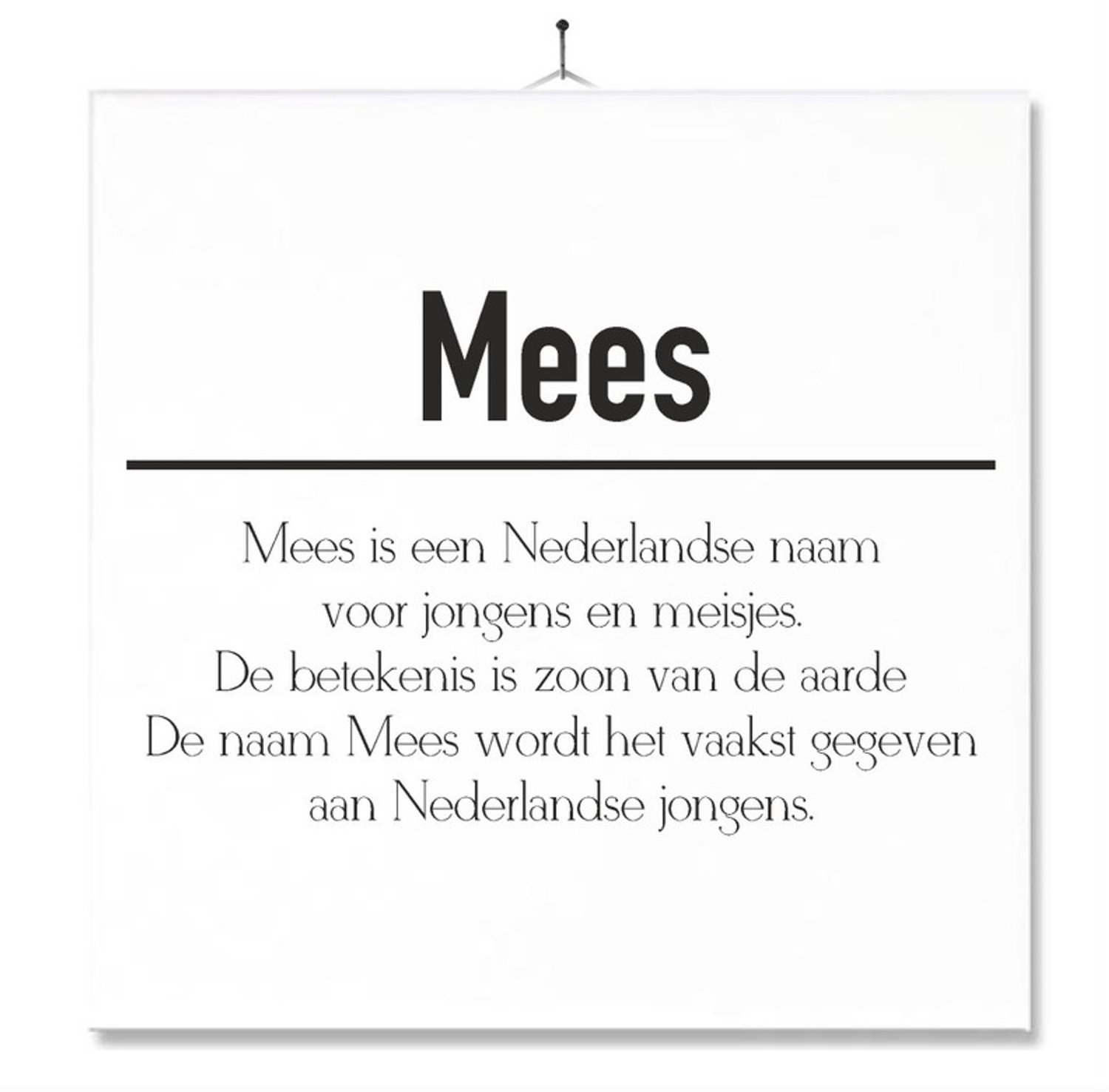 MC Living Tegel Met Opdruk | Betekenis | Kado | Cadeau | Met Naam - Mees Multi-Color