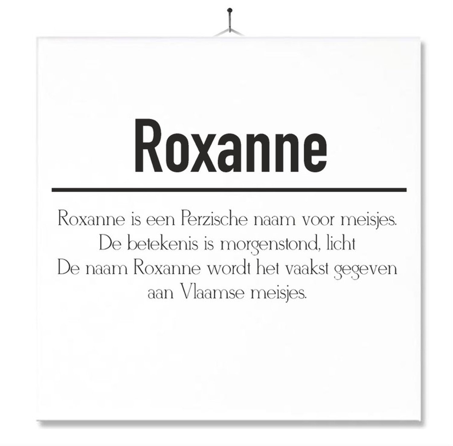 MC Living Tegel Met Opdruk | Betekenis | Kado | Cadeau | Met Naam - Roxanne Multi-Color