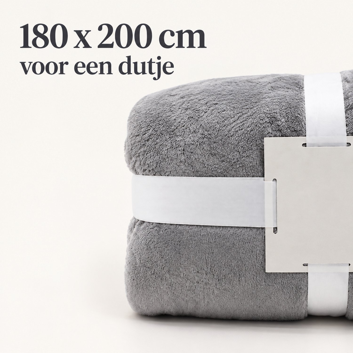 SWGOTA Flanellen deken 180 x 200 cm, 800 g, effen plaid voor thuis en op kantoor Lichtgrijs