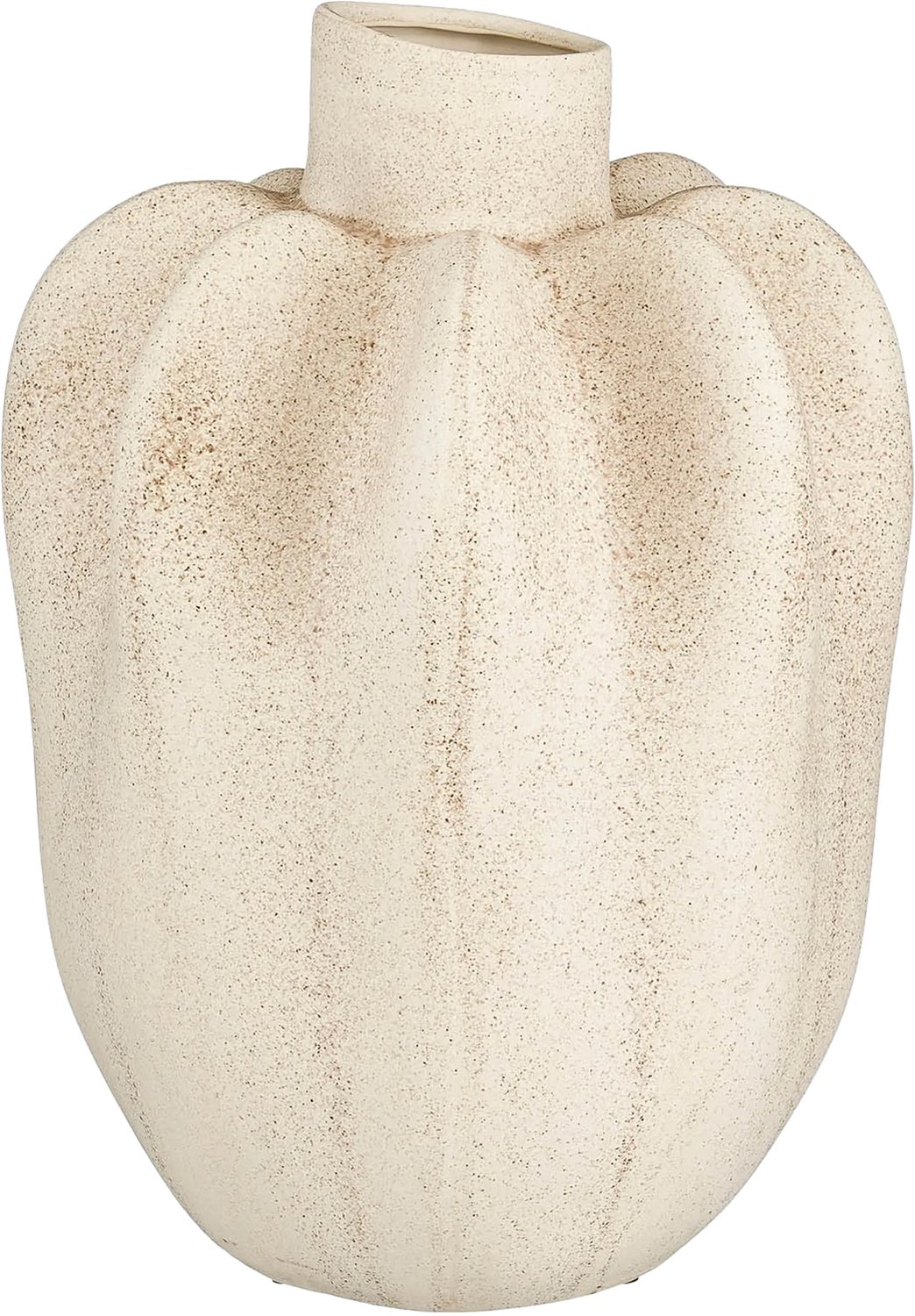 Goossens Vaas Jayda - wit - keramiek - 25 x 38 x 25 keramiek off white