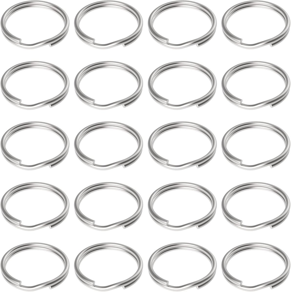 100 Stuks 15mm Kleine Splitringen met Dubbele Lussen voor Sieraden, Kettingen, Armbanden en DIY Projecten
