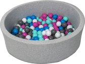 Zachte Jersey baby kinderen Ballenbak met 150 ballen,  - wit, blauw, roze, grijs, turkoois