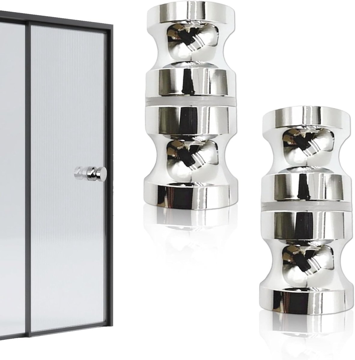 Deurknop voor Douchedeur - Aluminium, Rubberafdichtingen, Eenvoudige Installatie, 6250mm, Geschikt voor Badkamer en Glazen Deuren, Duurzaam en Modern Ontwerp