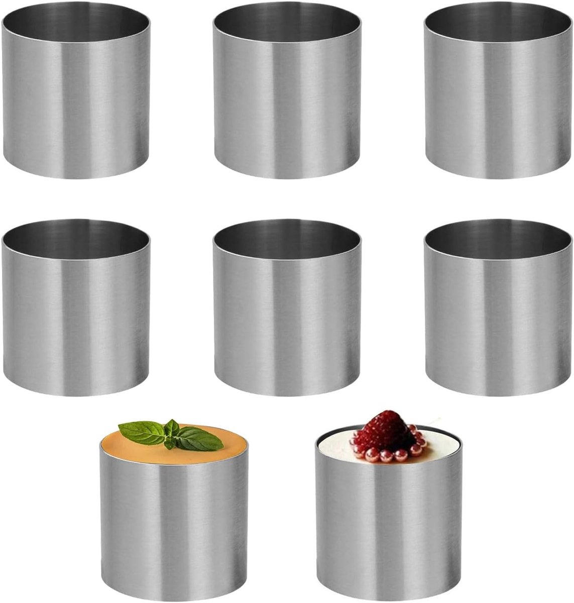 Set van 8 dessertringen van 5 cm voor mousse, taarten en gebak - Perfect voor bakliefhebbers