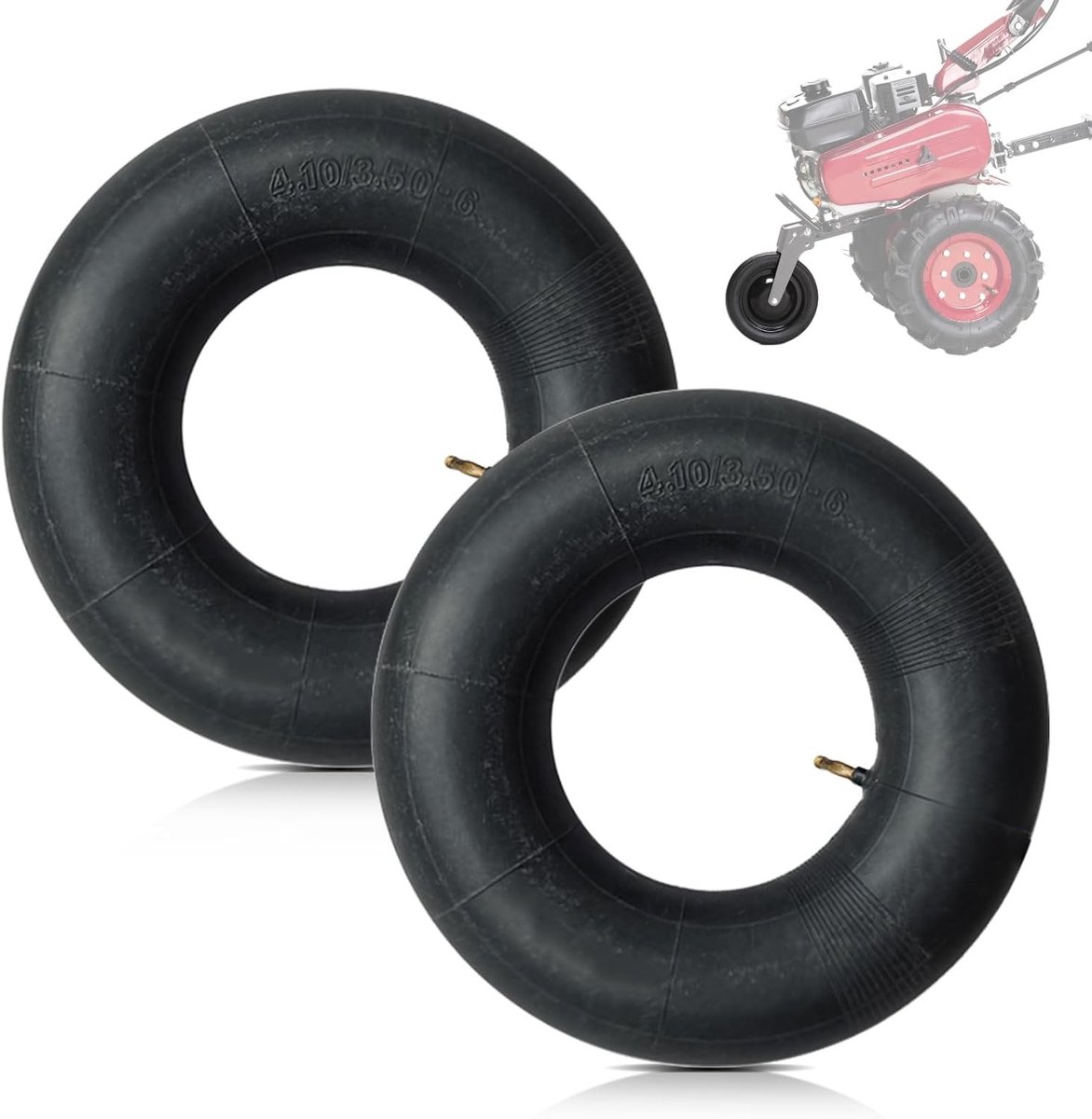 Kruiwagenband - Zwart - 4.10/3.50-6 - Rubber binnenband voor kruiwagens en tuingereedschap - Universeel