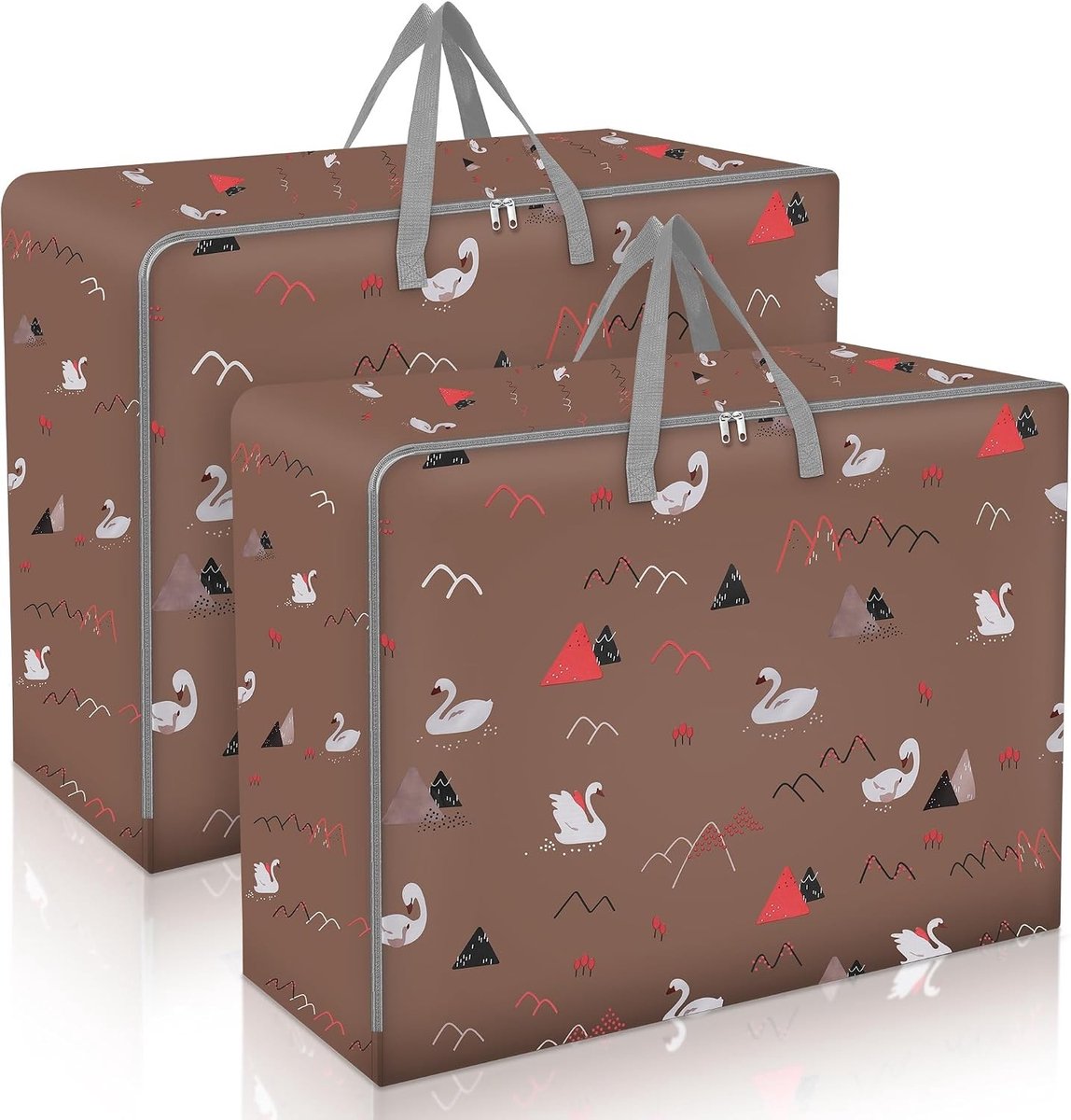 Set van 2 Grote Opbergzakken van 105 Liter, 70 x 50 cm, Ideaal voor Verhuizing en Organisatie