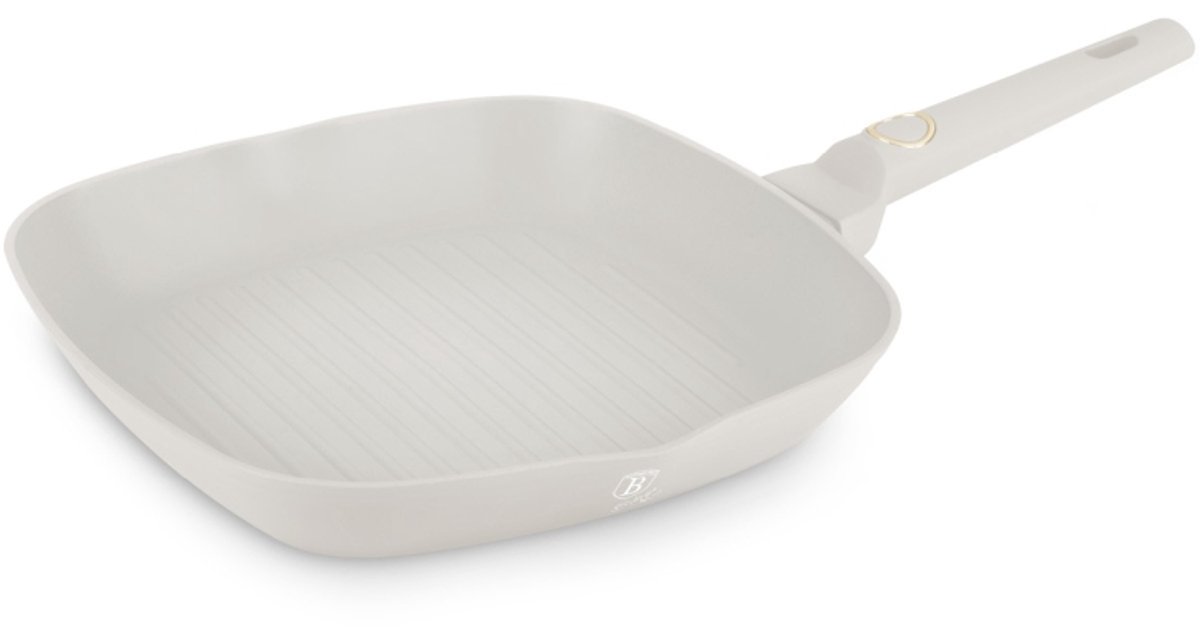 Berlinger Haus Grillpan Mat Crème 28 x 28 cm - geschikt voor alle warmtebronnen - standaard anti-aanbaklaag