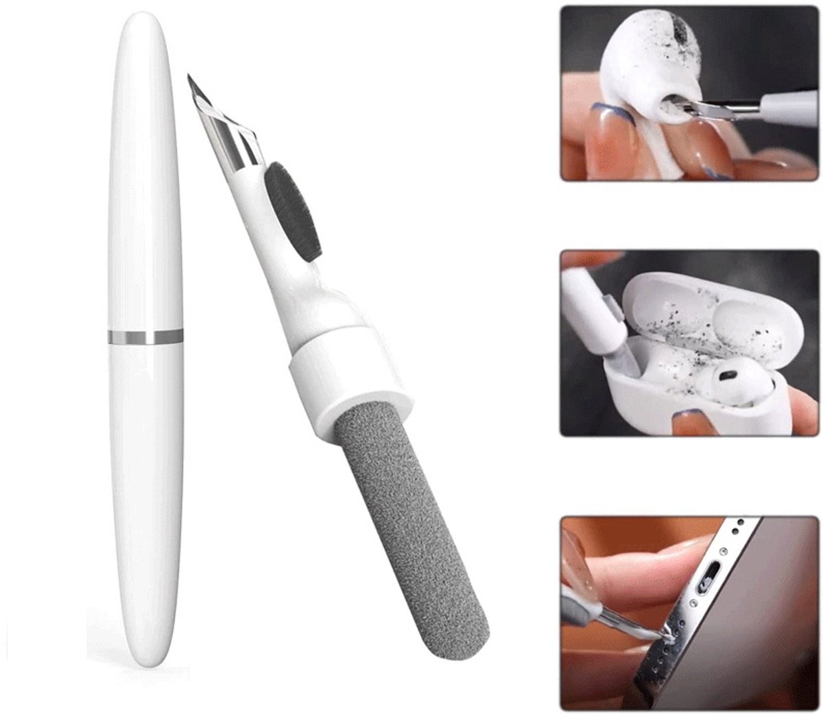2 stuks Multifunctionele schoonmaakset geschikt voor Apple Airpods Pro - cleaning kit - oortjes oordopjes cleaner