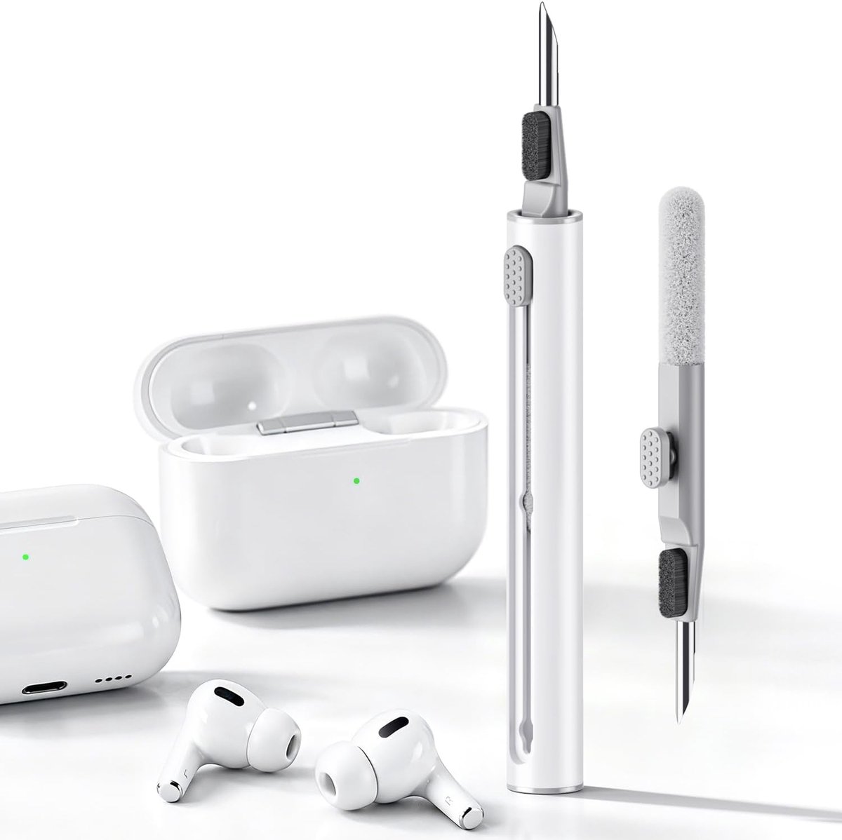 Cleaner kit voor airpods pro 1 2 3 multifunctionele reiniging pen met zachte borstel flocking spons voor bluetooth oortelefoon case reiniging tools voor samsung sony beats bose hoofdtelefoon