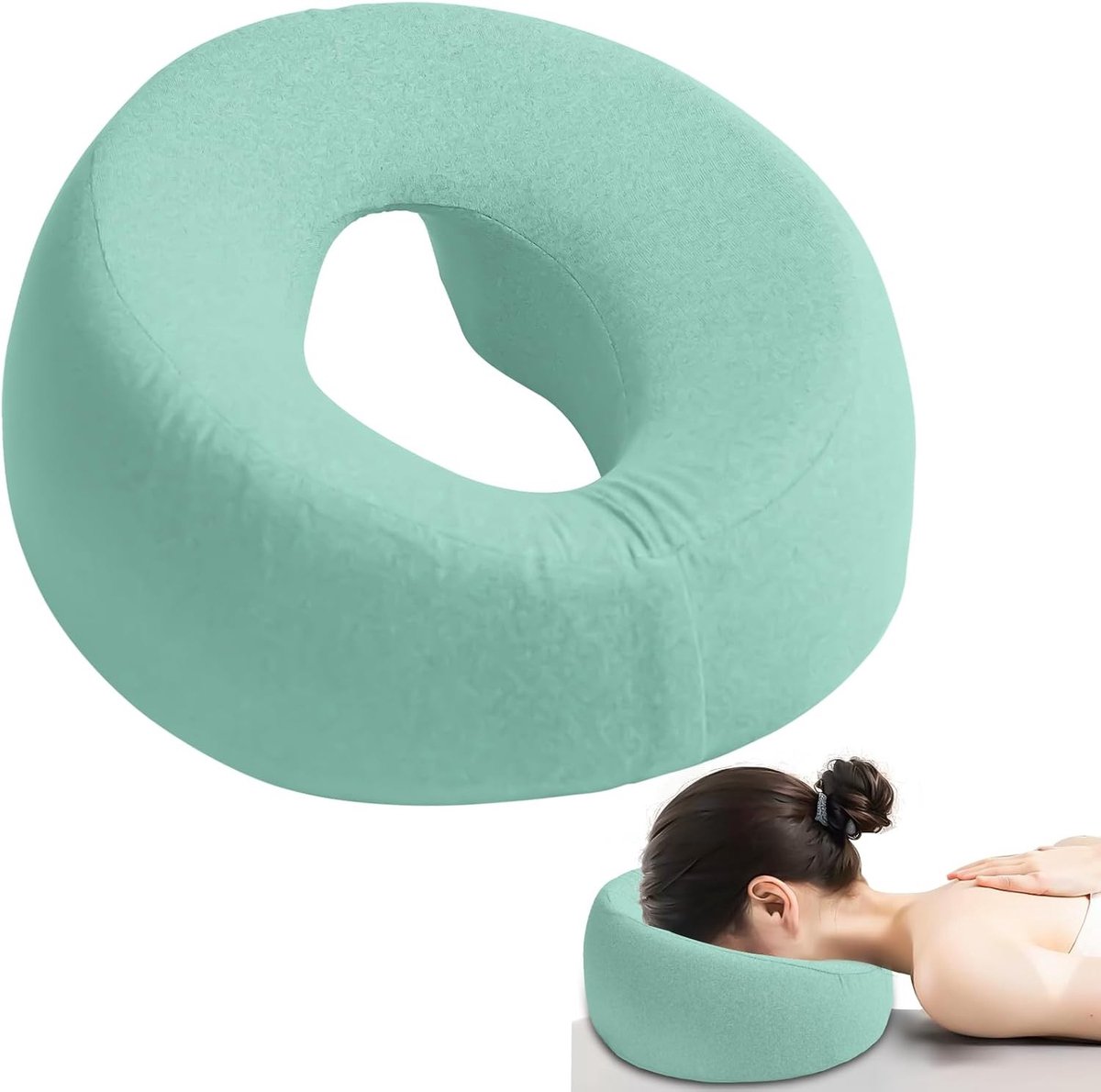 U-vormig Massagekussen van Geheugenfoam voor Ontspanning en Gezichtsmassage in Spa of Thuis