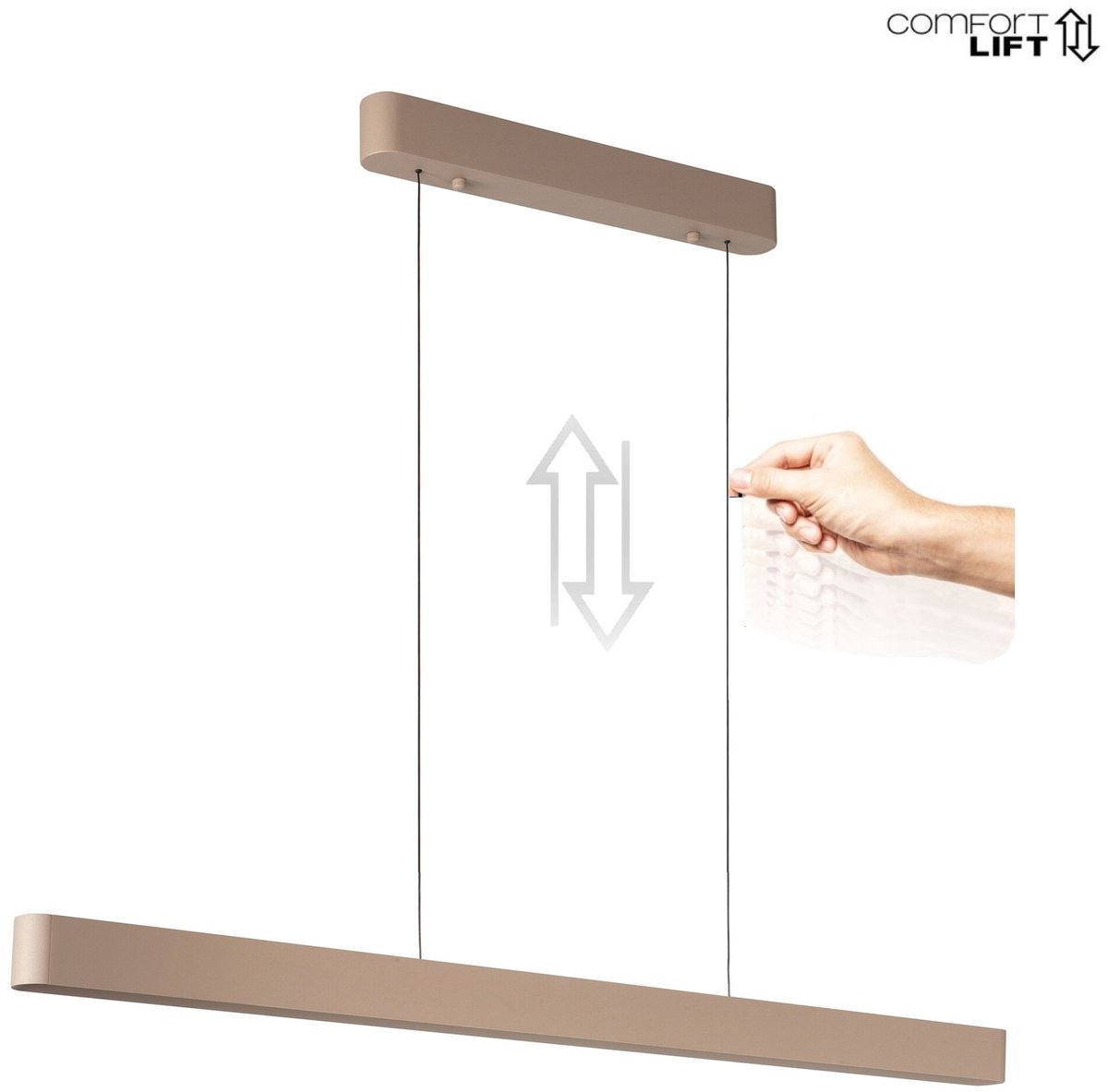 Highlight Hanglamp Quinn Up & Down 118cm Zand