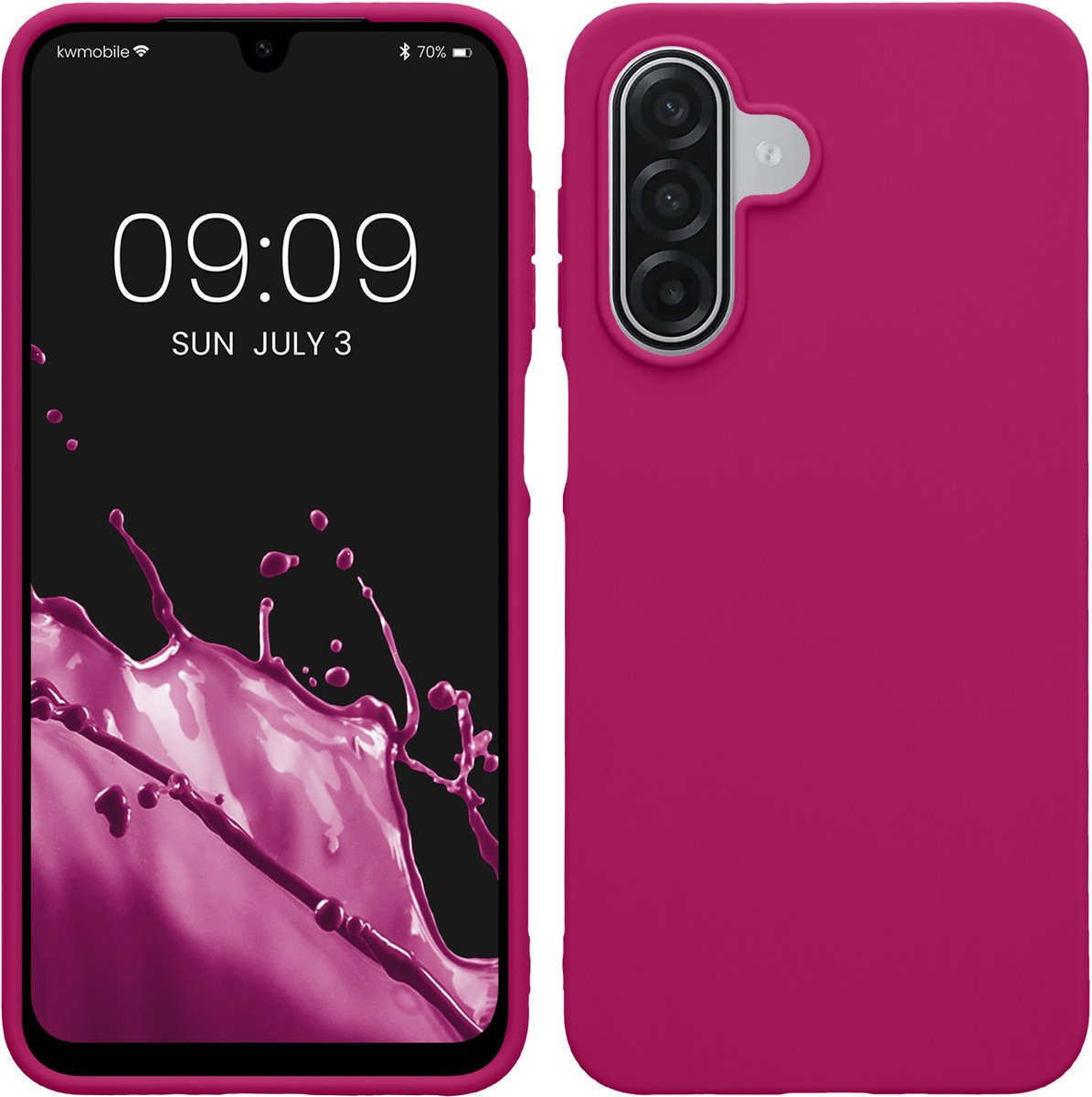 kwmobile telefoonhoesje geschikt voor Samsung Galaxy A18 4G / 5G - Hoesje voor smartphone - Back cover in neon paars