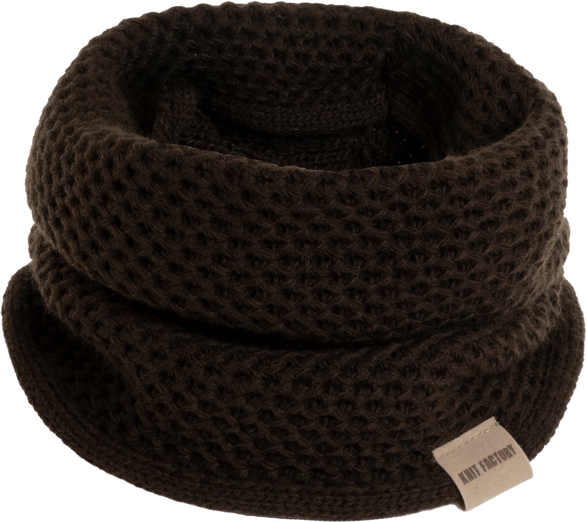 Knit Factory Enya Colsjaal - Donkerbruin - One Size