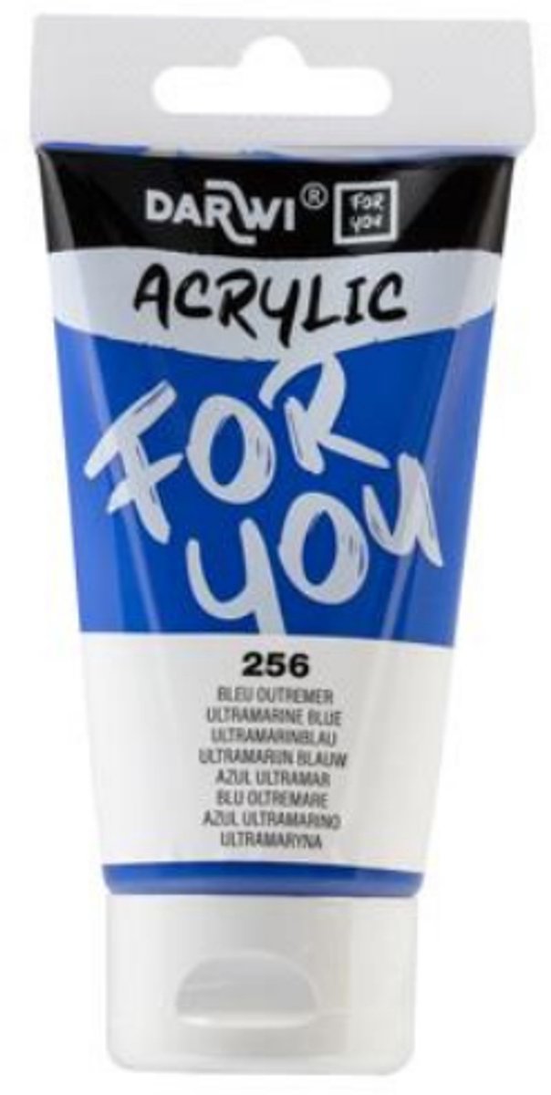 Darwi For You acrylverf 75 ml in tube ultramarijn blauw