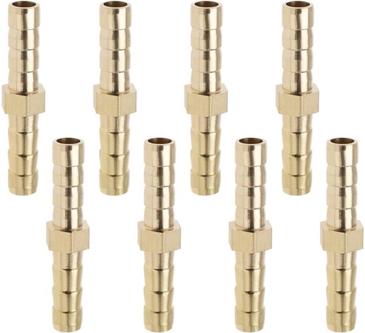 SPHProducts - Slangverbinders - 6 mm Koppelingen - Corrosiebestendig Messing - Goud