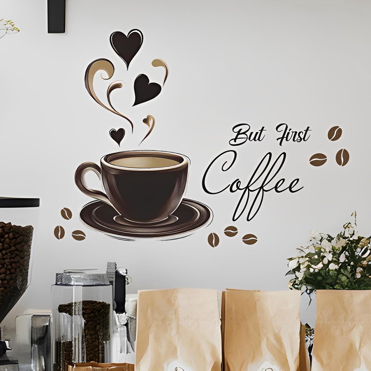 Decoratieve Stickers voor Keuken en Cafeteria - Muurdecoratie, Vinyl Wandstickers voor Restaurant en Eetruimte