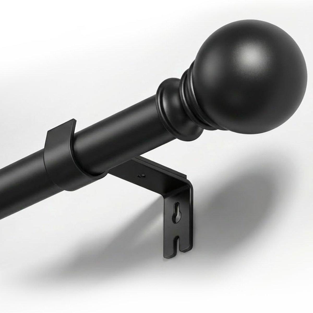 ZRNS® Gordijnrails Uitschuifbaar - Gordijnroede - Gordijnstang - Met Houders - 66-300 cm - Zwart