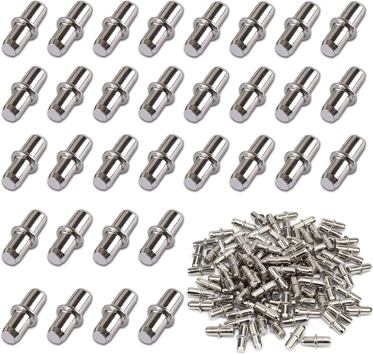 100 stuks basisbeugels, 5 mm diameter, metalen planksteunen, zilver, voor stevige bevestiging en optimale ondersteuning