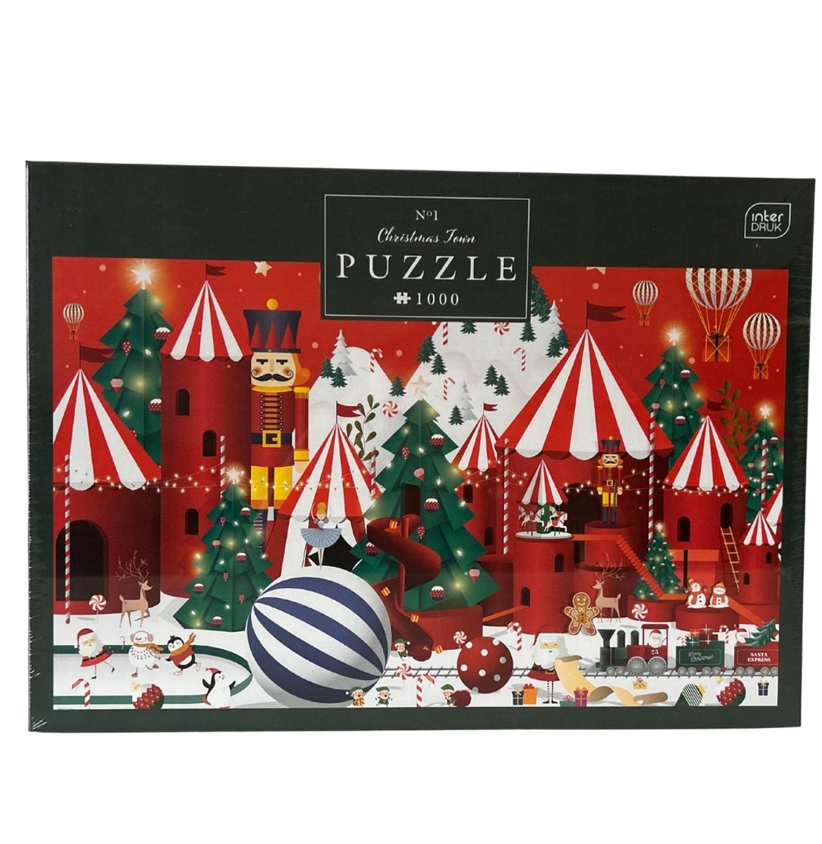 Interdruk Kerstpuzzel 1000 Stukjes - Winterdorp & Muzieknoten