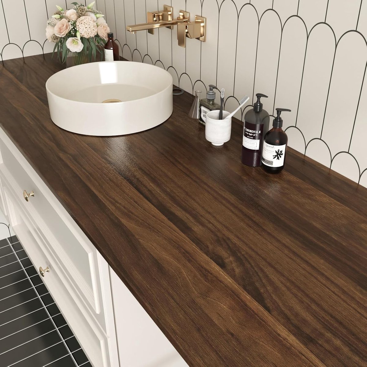 Zelfklevend Houtlook Behang voor Keuken en Woonkamer - Wasbaar Vinyl voor Tafels en Kasten - 40cm x 200cm Decoratieve Wandbekleding