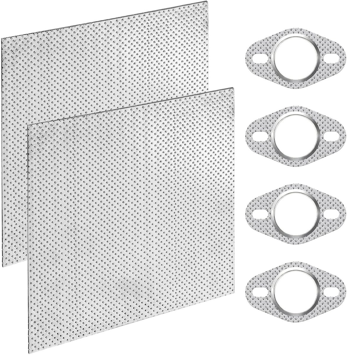 2 × Universele Uitlaatafdichting van 0.3 cm, Warmtebestendig Afdichtpapier 20 x 20 cm, Voor Uitlaatmanifold en Cilinderkop Verbinding