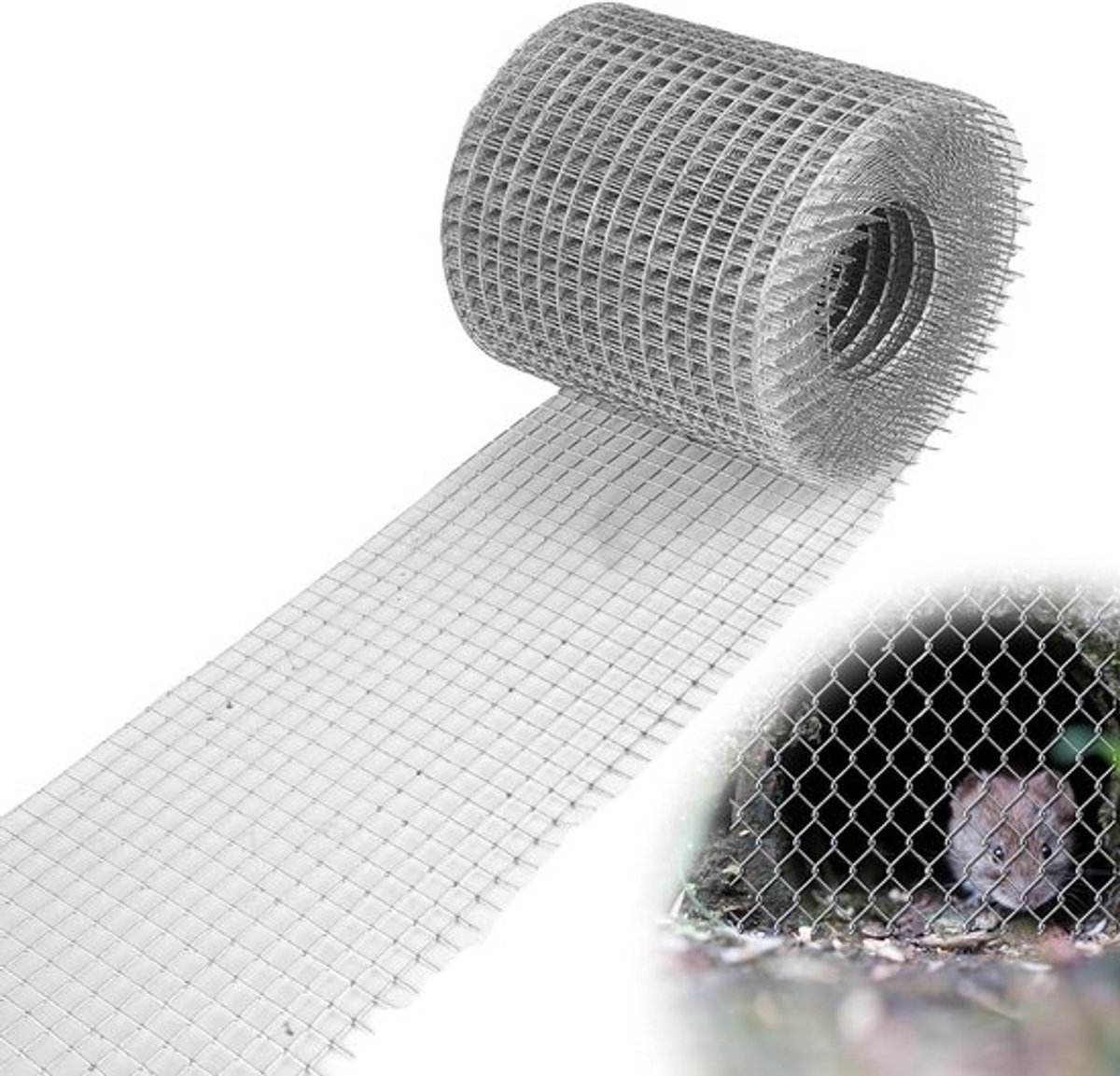 Allecto Plus - Fijnmazig Thermisch Verzinkt Draadgaas 10 cm x 6 m voor Ratten- en