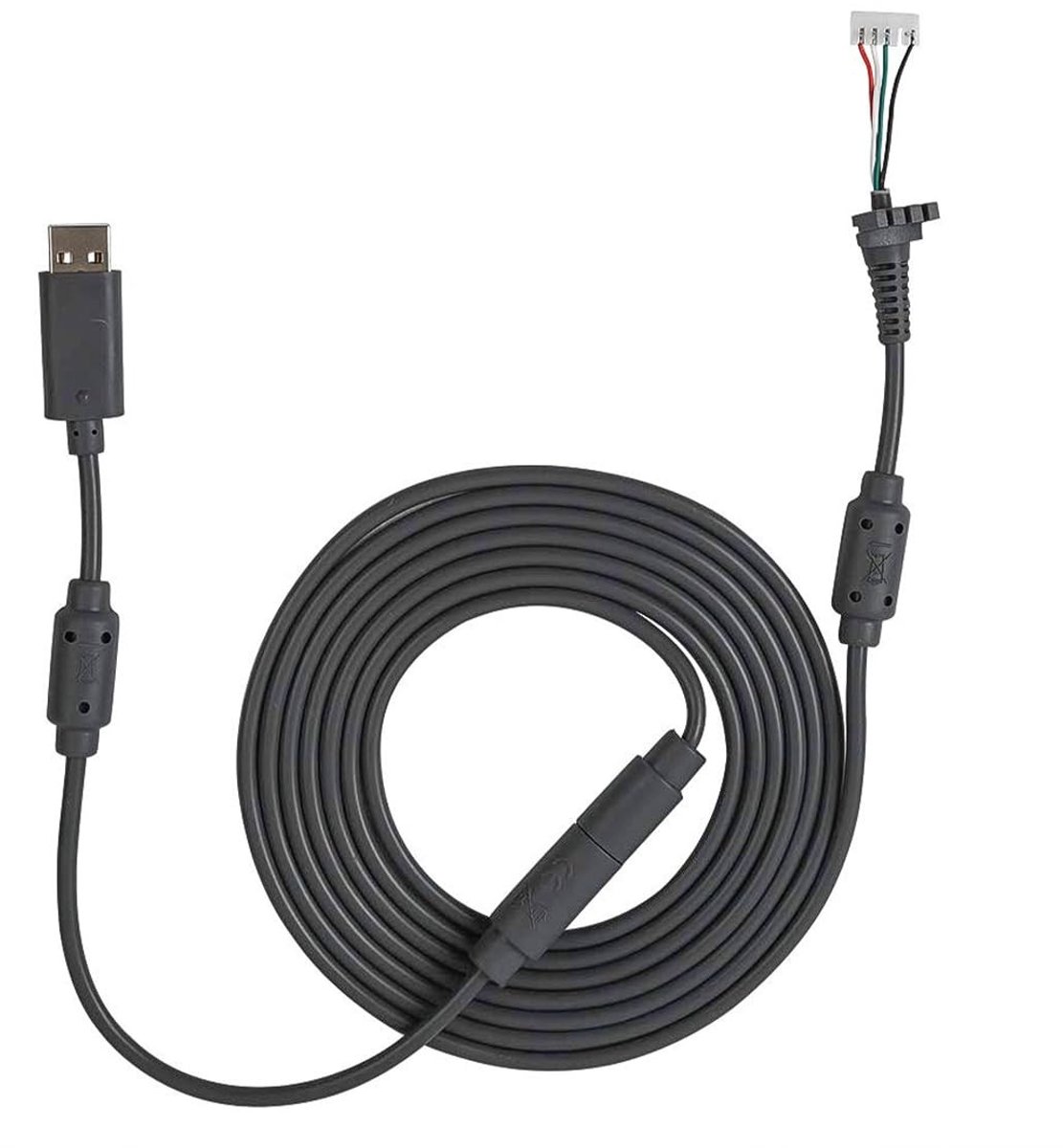 Duurzame 360-controller oplaadkabel met 4-pins USB-aansluiting en afbreekadapter voor gamingcontrollers, ideaal voor langdurig gebruik en stabiliteit