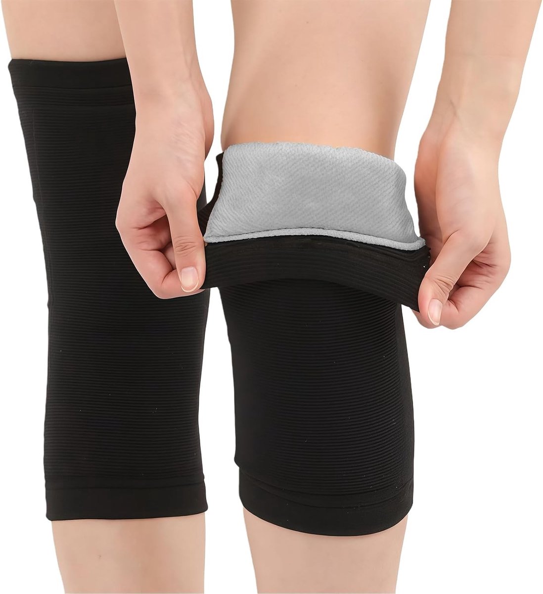 Thermische Kniewarmers voor Comfort en Ondersteuning tijdens Yoga, Hardlopen en Fietsen - Rekbare en Zachte Kniebeschermers