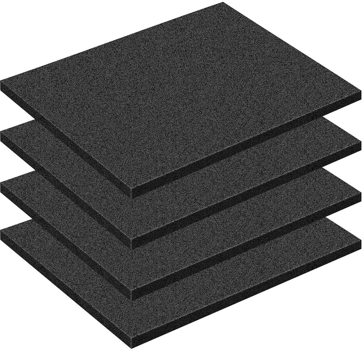 Zwarte schuimrubberen platen 40 x 30 x 4 cm - Ideaal voor knutselen, isolatie en decoratie
