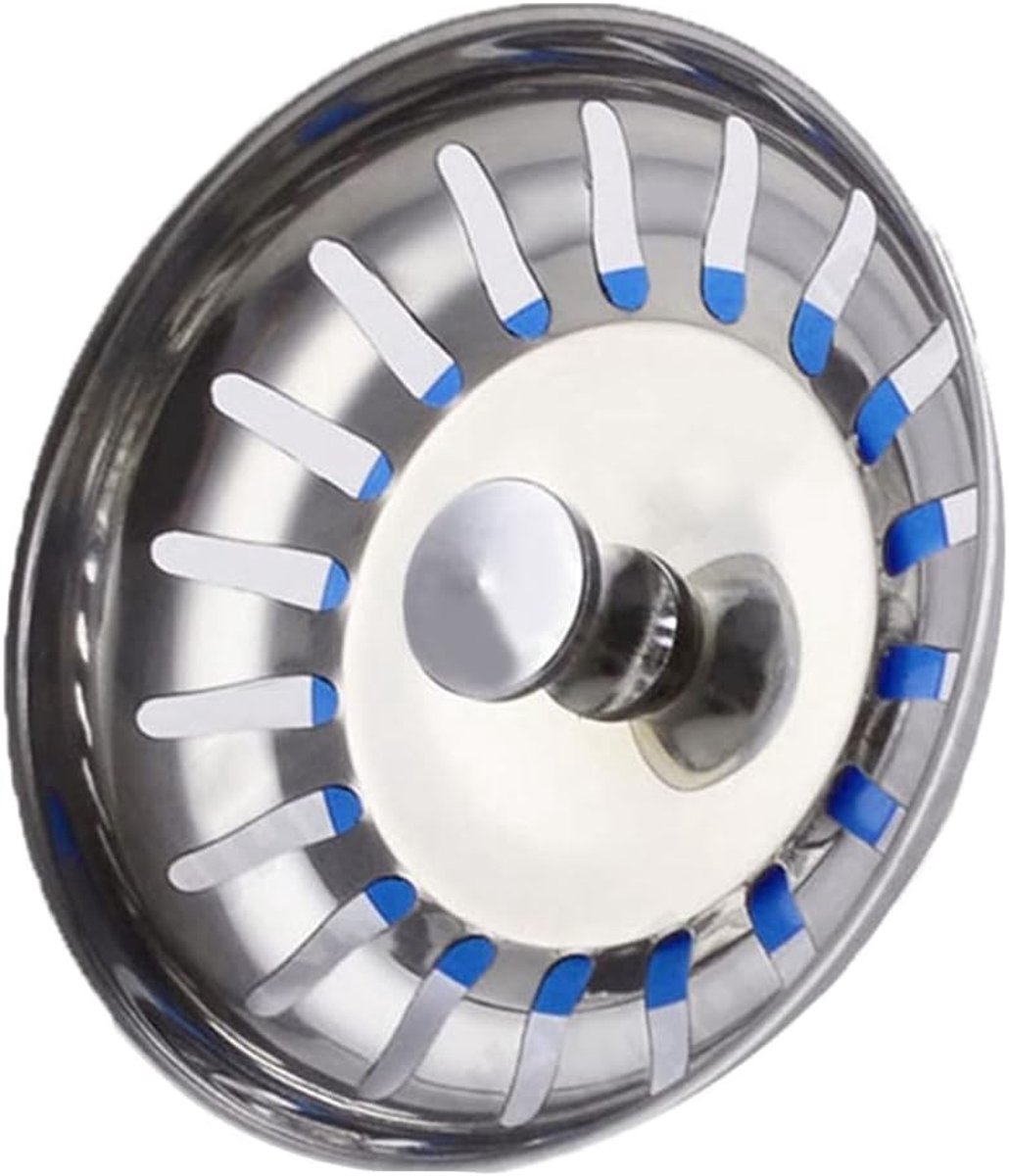 Keukenafvoerplug van roestvrij staal, universele afvoerstopper voor badkamer en keuken, diameter 80mm, duurzaam en effectief tegen verstoppingen