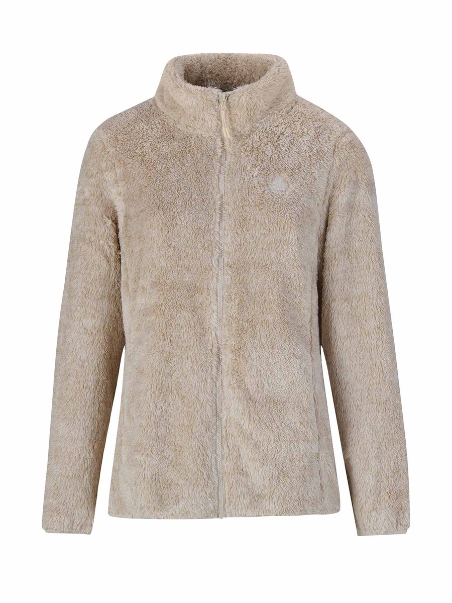 BJØRNSON Meja Fleece Vest Dames Zacht – Zand Sand Melange