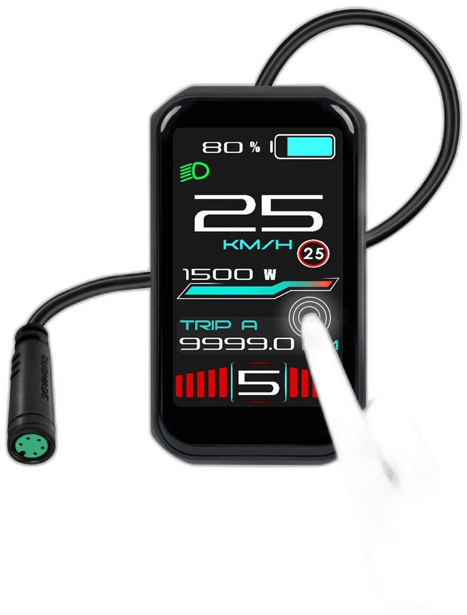 Currero Fatbike Scherm - LCD Display - Schermpje - E-Bike Accessoires - Elektrische Fiets - Dashboard - Snelheidsmeter - Kinderen & Volwassenen