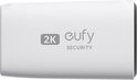 Witte Eufy S220 beveiligingscamera met '2K Eufy SECURITY' logo.
