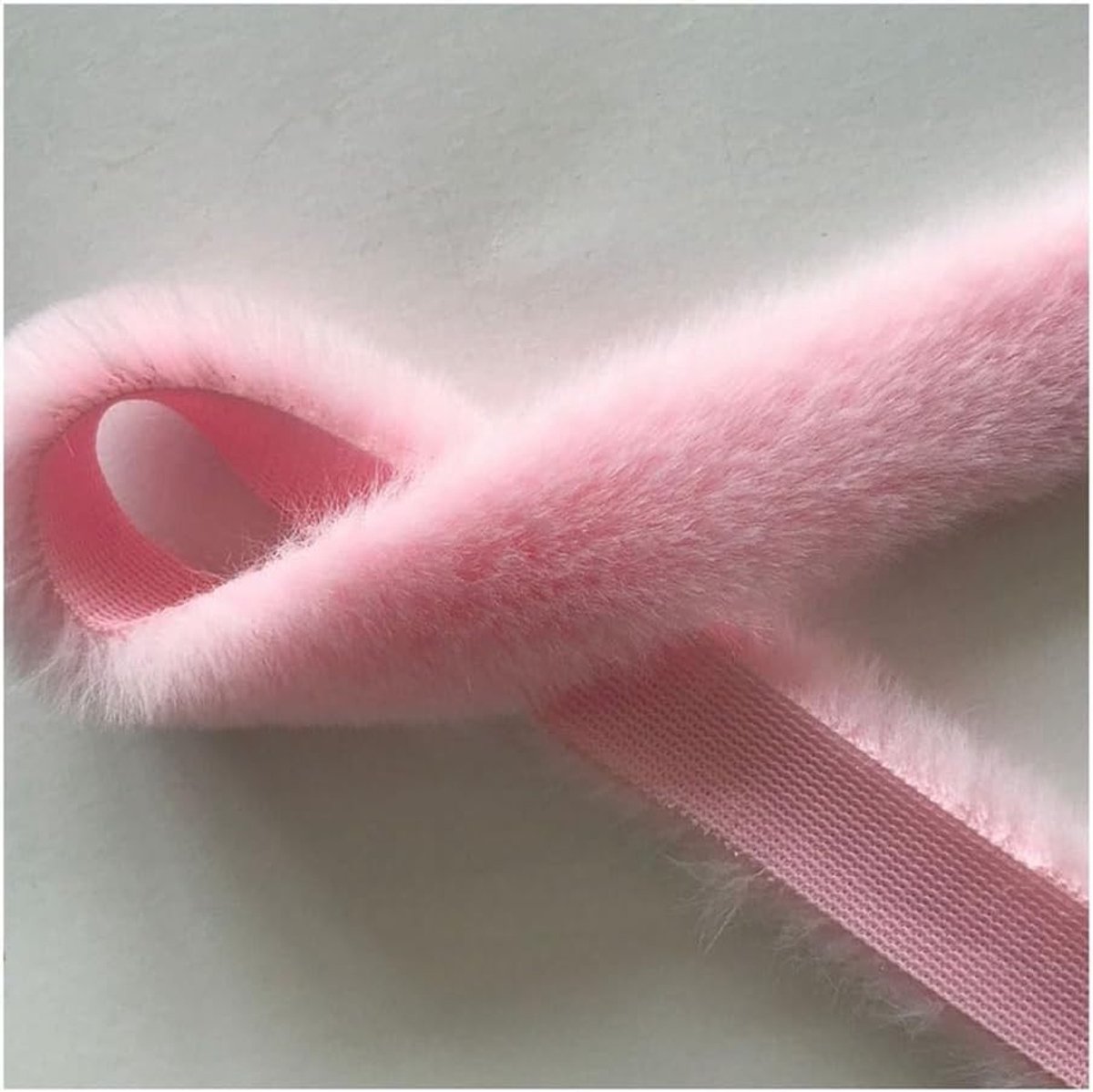 Set van 5 Stuks 1 m x 8 cm Neppelsrand voor Handgemaakt Creatief Werk, Zacht Fluffy Rand voor Costuums en Knutselen, Roze