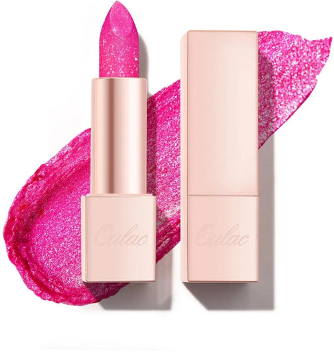 Oulac Infinity Moisture Shine Lipstick - D02 Sparkle Sensation - Felroze met Shimmer - Hydraterende Lip Stift