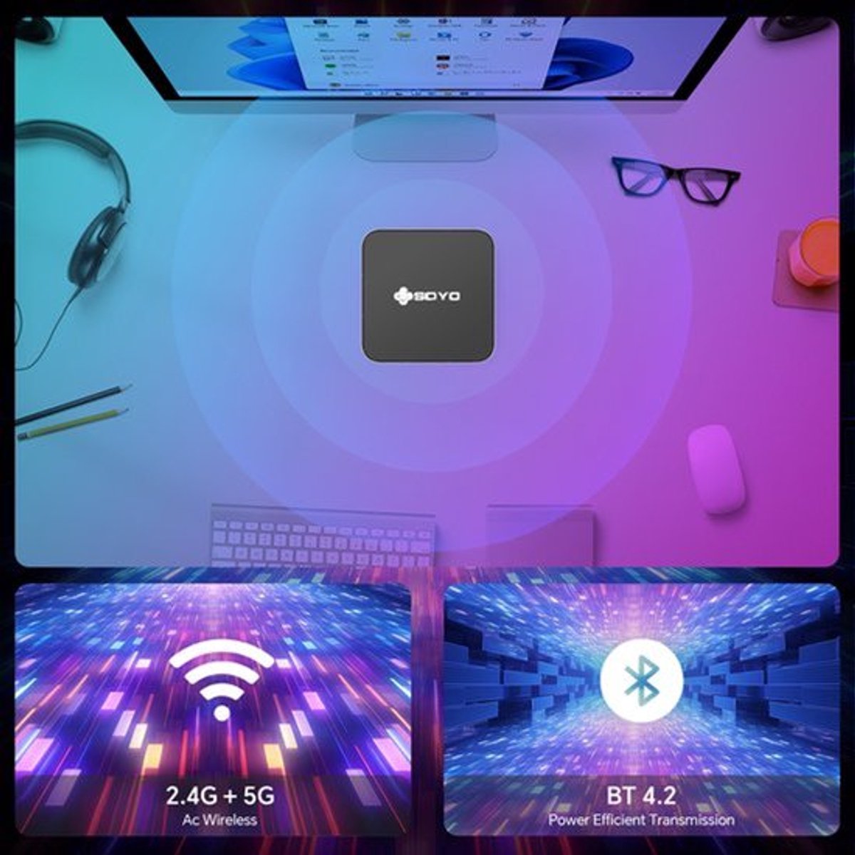 Mini PC Intel i7 4e Generatie - 8GB RAM - 128GB SSD - Mini-Bureaucomputer - Geïntegreerde Grafische Kaart - Windows 11 Pro