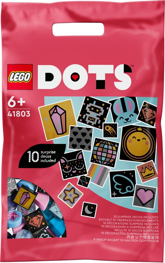 LEGO 41803 DOTS Extra DOTS - serie 8 – Glitters en glans, Losse Steentjes voor Decoratie