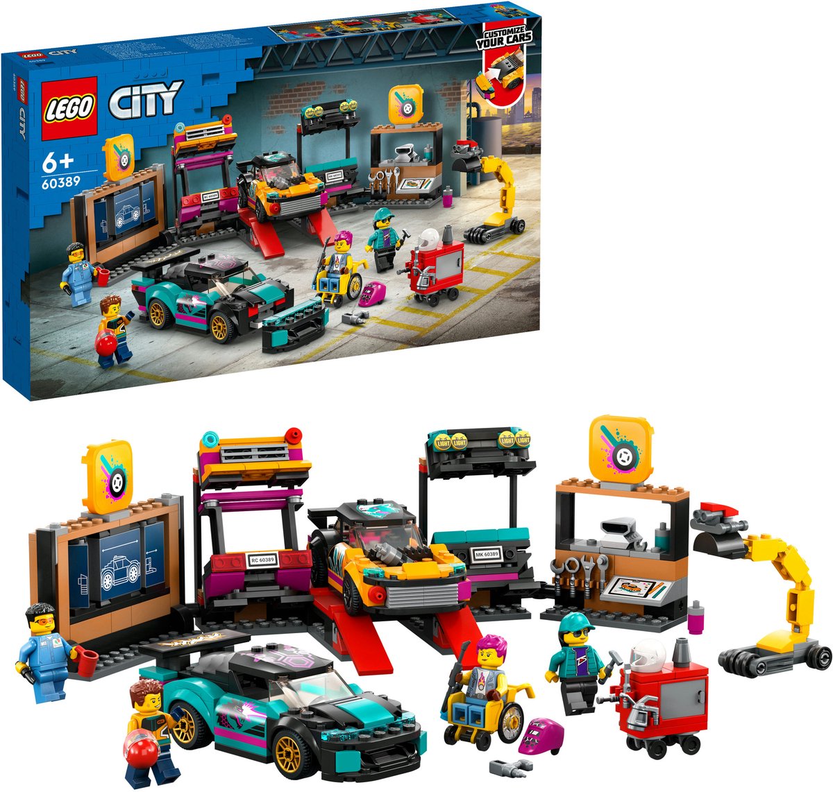 Bol.com LEGO 60389 City Garage voor aanpasbare auto's, Bouwbare Autowerkplaats voor Kinderen aanbieding