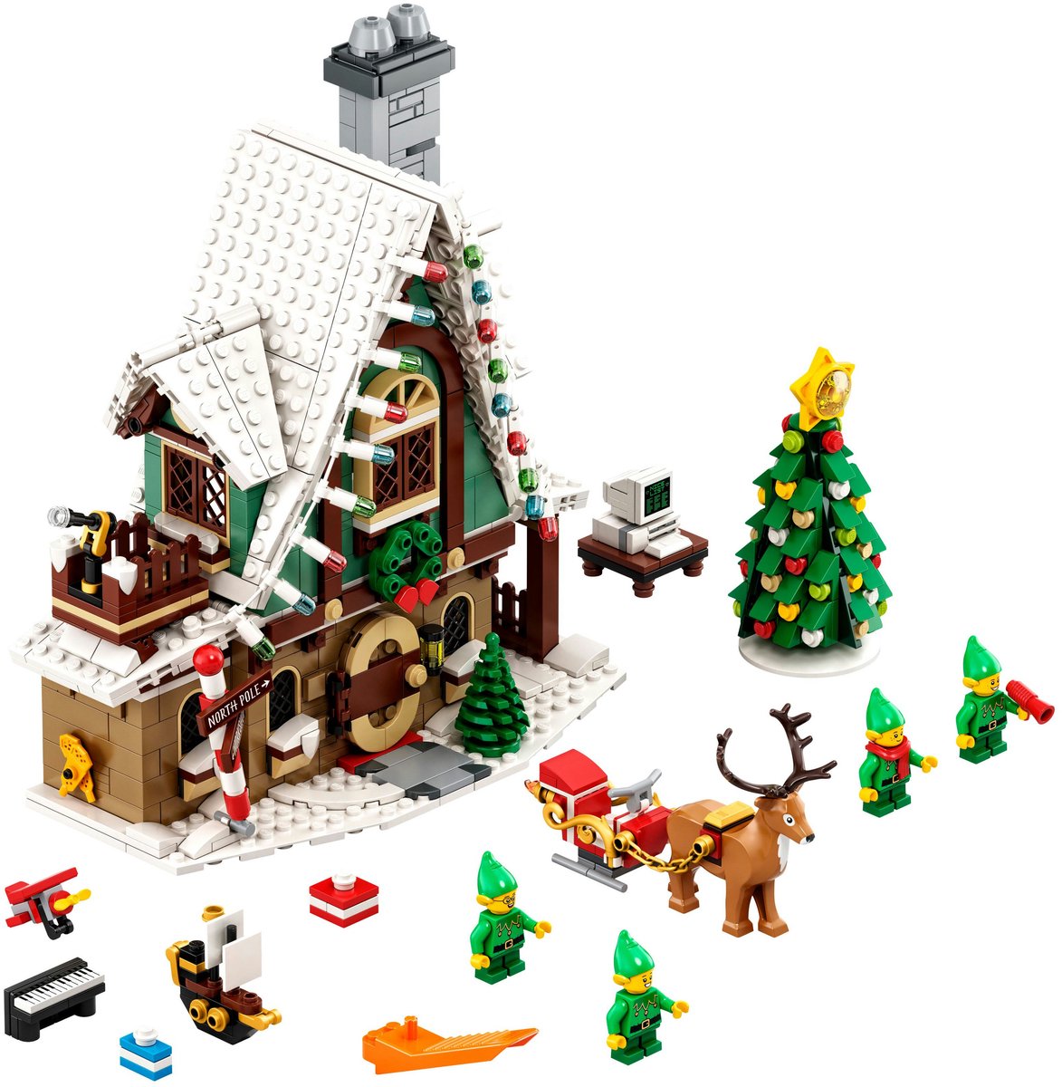 LEGO® Elf Clubhuis (10275) modelbouwset om neer te zetten; haal herinneringen aan kerst op met dit feestelijke project, een fantastisch cadeau voor volwassenen en gezinnen die graag creatief bezig zijn (1197 onderdelen) — afbeelding 6