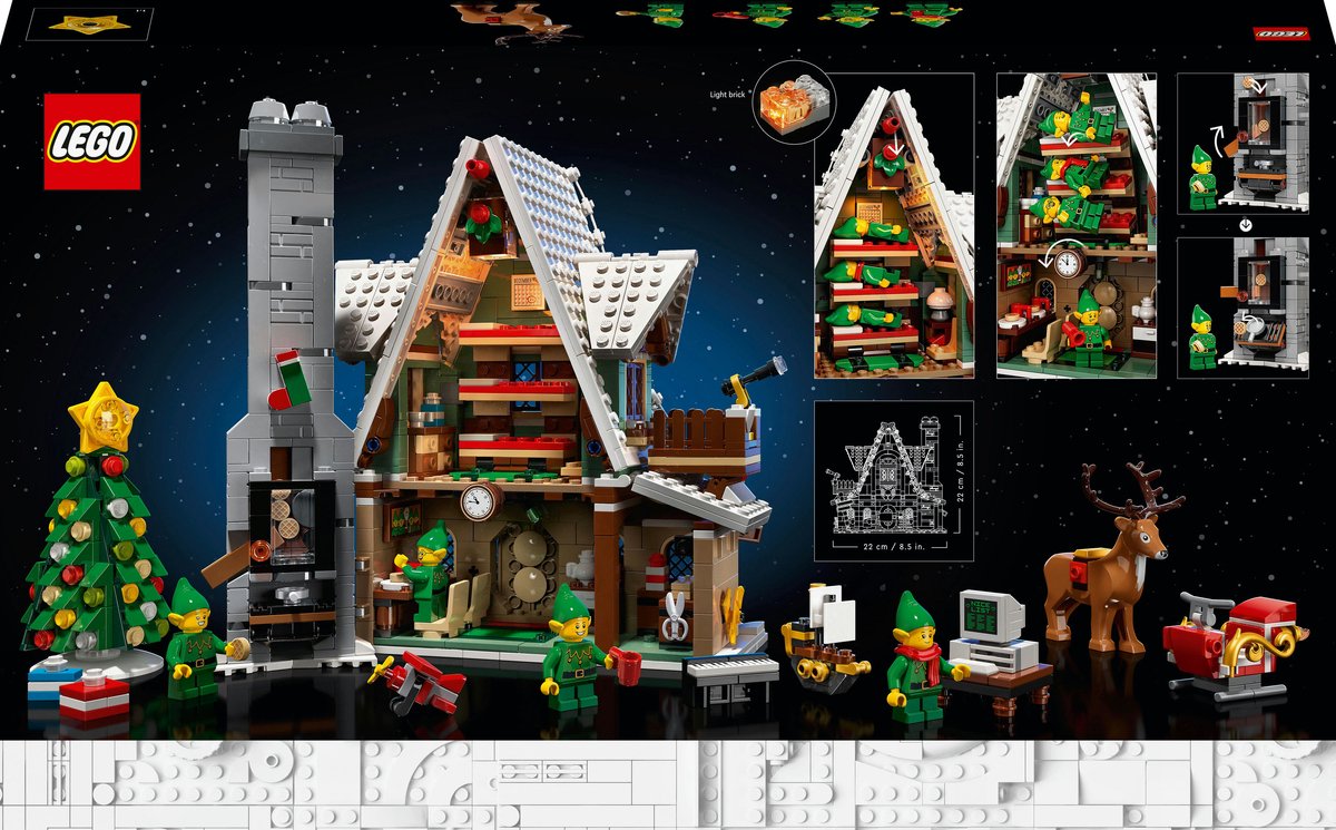 LEGO® Elf Clubhuis (10275) modelbouwset om neer te zetten; haal herinneringen aan kerst op met dit feestelijke project, een fantastisch cadeau voor volwassenen en gezinnen die graag creatief bezig zijn (1197 onderdelen) — afbeelding 5